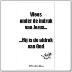 minikaart Visje 'Wees onder de indruk van Jezus'