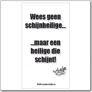 minikaart Visje 'Wees geen schijnheilige'