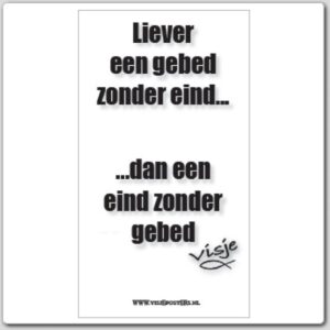 minikaart Visje 'Liever een gebed zonder einde'