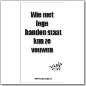 minikaart Visje 'Wie met lege handen staat'