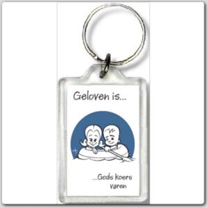 Sleutelhanger geloven is gods koers vare - 47500 -  Geloven is... bij MajesticAlly