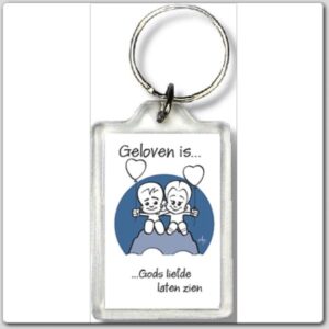 Sleutelhanger 'Geloven is Gods liefde...' - 47512 -  Geloven is... bij MajesticAlly