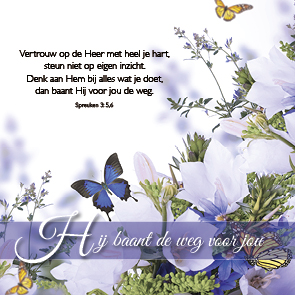 Kaart 'Hij baant de weg voor jou' - MA46110 -  Bemoediging