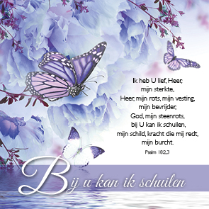 Kaart 'Bij U kan ik schuilen' - MA46111 -  Bemoediging