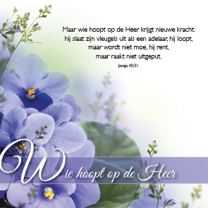 Kaart 'Wie hoopt op de Heer' - MA46119 -  Bemoediging