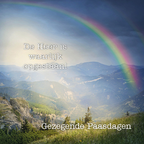 Paaskaart 'Regenboog' - MA15002 -  Pasen bij MajesticAlly