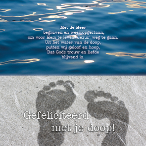 Kaart Gefeliciteerd doop - voetafdruk' - MA15008 -  Lifestyle bij MajesticAlly