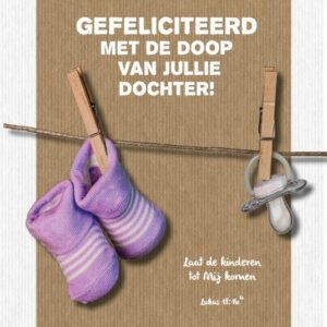 Kaart 'Doop dochter - Lucas 18' - MA17036 -  Leef!  bij MajesticAlly