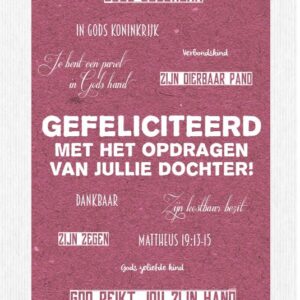 Kaart 'Opdragen dochter - mooie woorden' - MA17038 -  Leef!  bij MajesticAlly