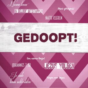 Kaart 'Gedoopt - roze' - MA17043 -  Leef!  bij MajesticAlly