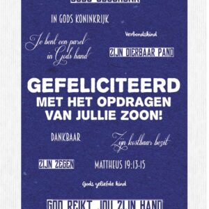 Kaart 'Opdragen zoon - mooie woorden' - MA17046 -  Leef!  bij MajesticAlly