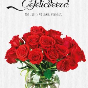 Kaart '40 jarig huwelijk - rozen' - MA17060 -  Leef!  bij MajesticAlly