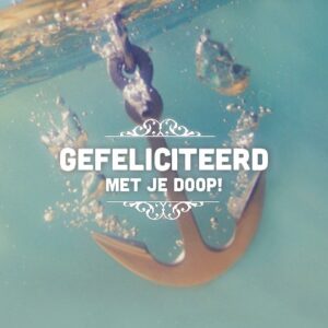 Kaart 'Gefeliciteerd doop - anker' - MA15026 -  Lifestyle bij MajesticAlly