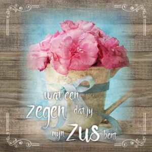 Kaart 'Zegen - zus' - MA19012 -  Brocante bij MajesticAlly