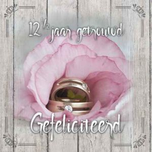 Kaart '12,5 jaar getrouwd' - MA19027 -  Brocante bij MajesticAlly