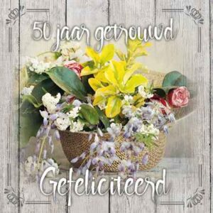 Kaart '50 jaar getrouwd' - MA19030 -  Brocante bij MajesticAlly