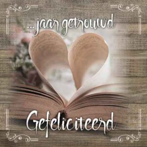 Kaart '... jaar getrouwd' - MA19031 -  Brocante bij MajesticAlly