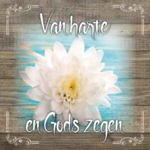 Kaart 'Van harte en Gods zegen' - MA19036 -  Brocante bij MajesticAlly