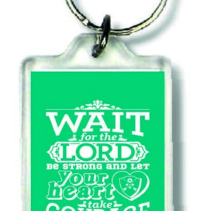 Sleutelhanger wait for the Lord - MA23004 -  Bible Verses bij MajesticAlly
