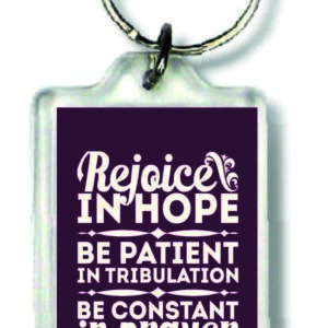 Sleutelhanger rejoice in hope - MA23018 -  Bible Verses bij MajesticAlly