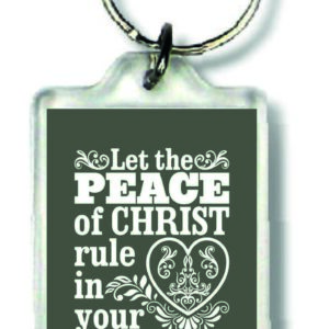 Sleutelhanger let the peace of Christ - MA23024 -  Bible Verses bij MajesticAlly