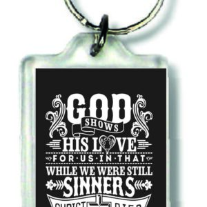 Sleutelhanger God shows His love - MA23032 -  Bible Verses bij MajesticAlly