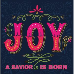 Kerstkaart metallic 'Joy' - MA16104 -  Christelijke kerstkaarten bij MajesticAlly