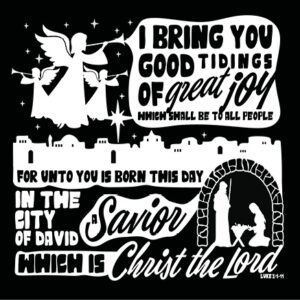 Kerstkaart metallic 'Good tidings' - MA16108 -  Christelijke kerstkaarten bij MajesticAlly