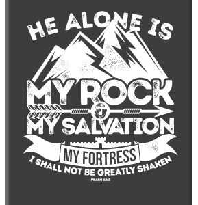 Kadobord 'He alone is my rock' - MA23336 -  Cadeauborden A4 bij MajesticAlly