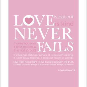 Kaart 'Love never fails' - MA25038 -  Beautiful Day bij MajesticAlly