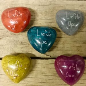 Liefste opa paars hart steen - 5500359534 -  Fairtrade bij MajesticAlly