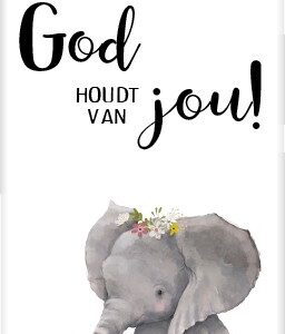 Boekenlegger olifantje God houdt van jou - MA25203 -  Boekenleggers bij MajesticAlly