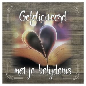 Kaart 'Belijdenis - Bijbel' - MA19051 -  Brocante bij MajesticAlly