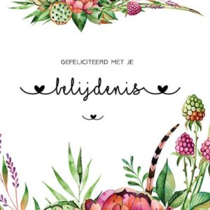 Kaart 'Belijdenis - rode bloemen' - MA31050 -  Bloom bij MajesticAlly