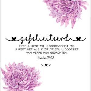Kaart 'Gefeliciteerd - Psalm 139' - MA31026 -  Bloom bij MajesticAlly