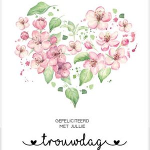 Kaart 'Gefeliciteerd trouwdag' - MA31015 -  Bloom bij MajesticAlly