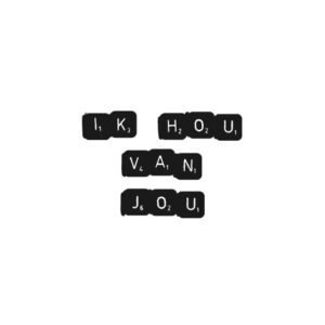 Kaart 'Ik hou van jou' - MA32035 -  Words&Letters bij MajesticAlly