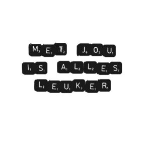 Kaart 'Met jou is alles leuker' - MA32011 -  Words&Letters bij MajesticAlly