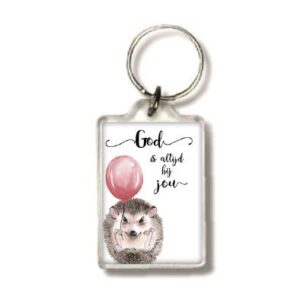 Sleutelhanger egeltje God is altijd bij - MA25502 -  Beautiful Day  bij MajesticAlly