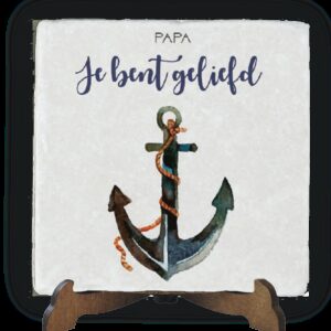 Papa je bent geliefd 10x10 cm - MA17707 -  Tegels van steen bij MajesticAlly