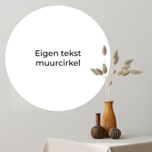 Muurcirkel met eigen tekst