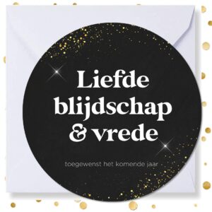 Kerstkaart rond 'Liefde blijdschap & vrede' - MA41010 -  Christelijke kerstkaarten bij MajesticAlly