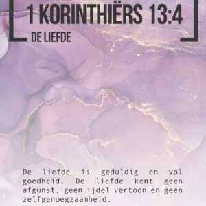 Bijbeltekstkaart '1 Korinthiërs 13:4' NBV21 - MA42005 -  Interieurkaarten bij MajesticAlly