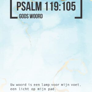 Bijbeltekstkaart 'Psalm 119:105' NBV21 - MA42008 -  Interieurkaarten bij MajesticAlly