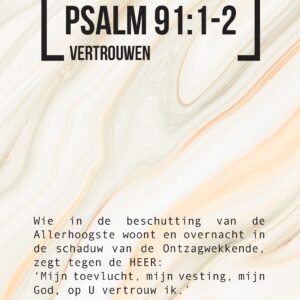 Bijbeltekstkaart 'Psalm 91:1-2' NBV21 - MA42009 -  Interieurkaarten bij MajesticAlly