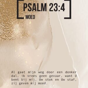 Bijbeltekstkaart 'Psalm 23:4' NBV21 - MA42010 -  Interieurkaarten bij MajesticAlly