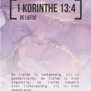 Bijbeltekstkaart '1 Korinthe 13:4' SV - MA42105 -  Interieurkaarten bij MajesticAlly
