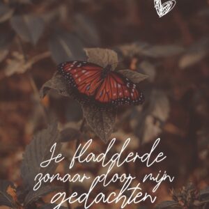 Wenskaart 'Zomaar - vlinder' - MA44013 -  LUV2022 bij MajesticAlly