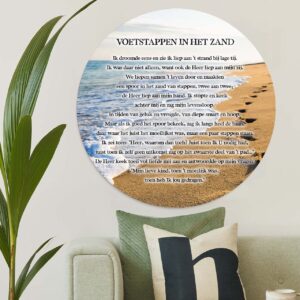 Muurcirkel 'Voetstappen' - 60 cm - MA39324 -  Wanddeco bij MajesticAlly