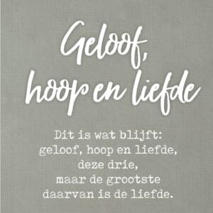 Wenskaart 'Geloof, hoop en liefde' - MA43028 -  Courage bij MajesticAlly